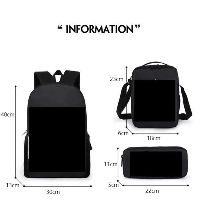 Among Us Fan Backpack - ZPPSHOP - 3 Pieces - Black - Child - Shoulder Strap