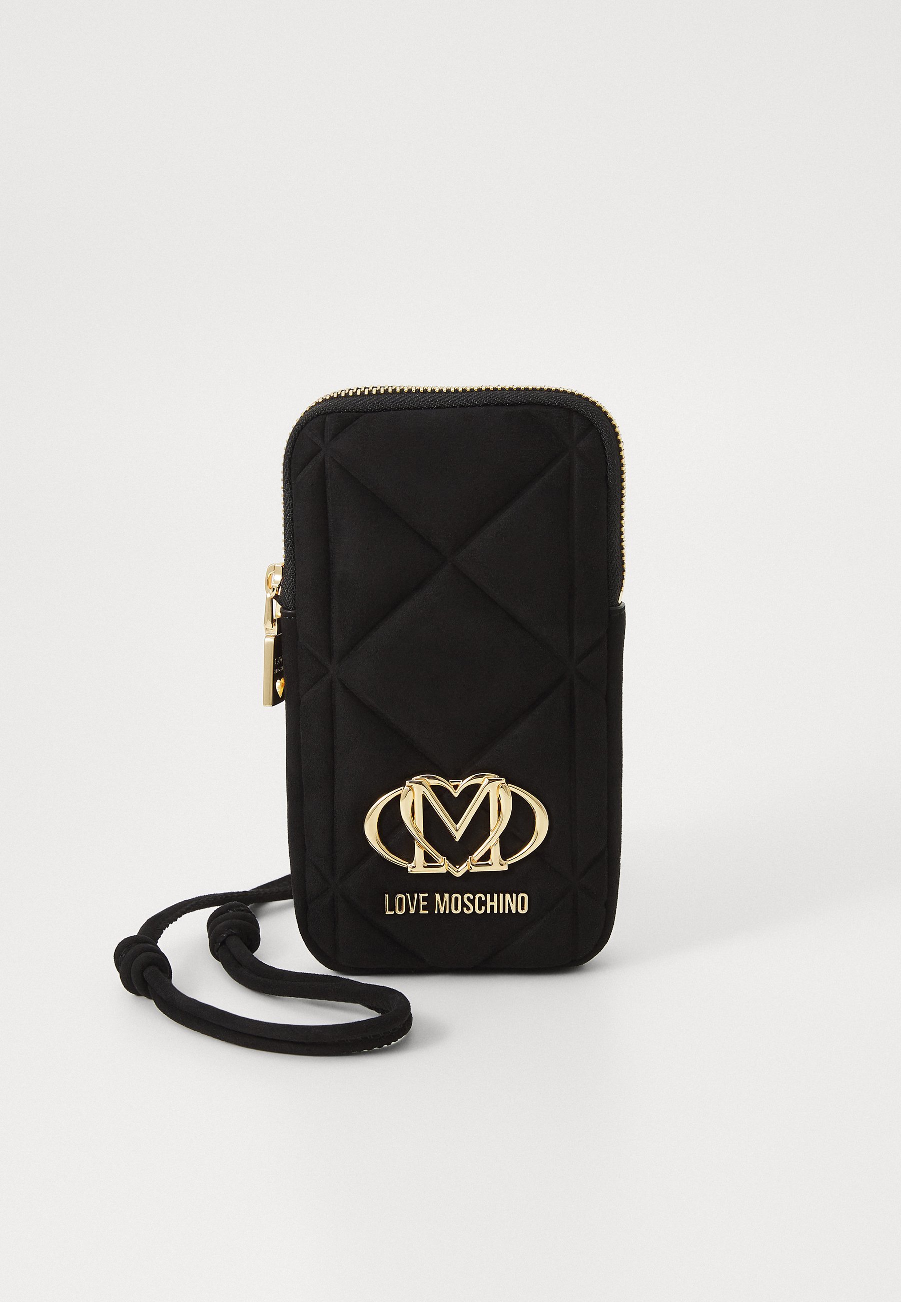 Love Moschino EMBOSSED - Custodia per telefono - nera