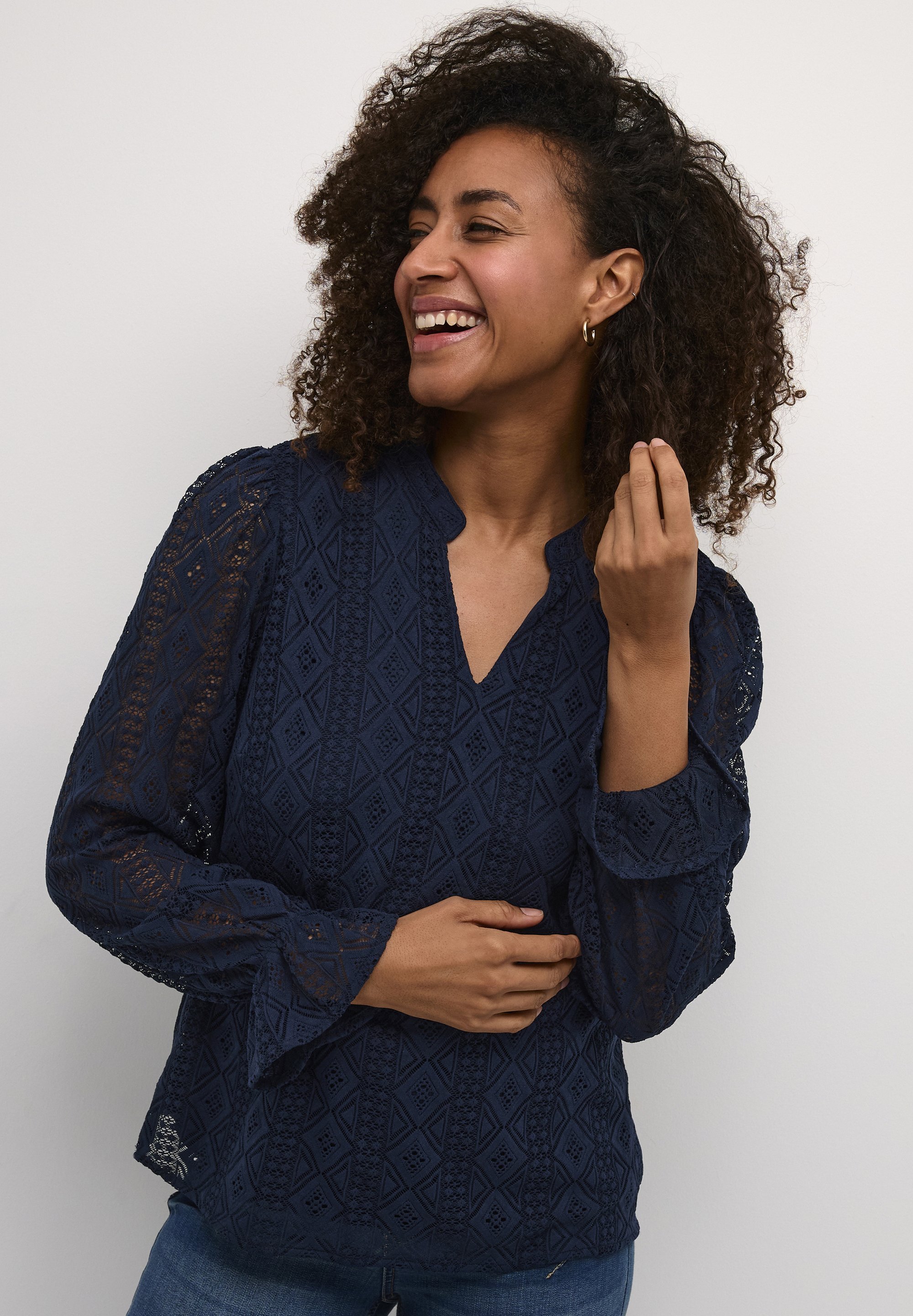 Crème CRDANIKA - Blouse - marineblauwe blazer