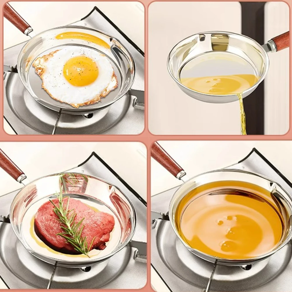 Casserole en acier inoxydable 316, poêle à œufs, mini-soupe, casserole à lait, ustensile de cuisine résistant aux brûlures, accessoires de cuisine