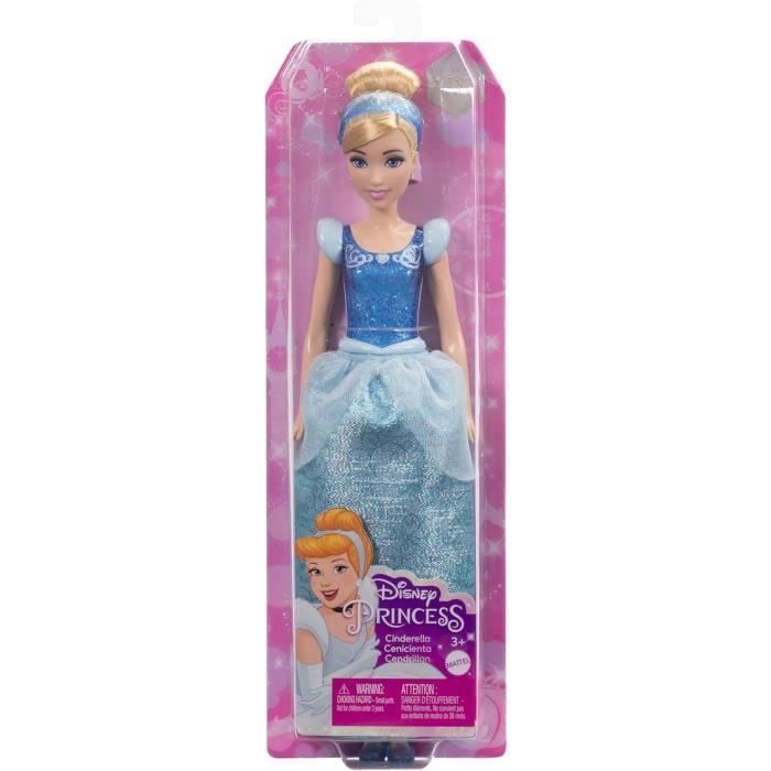 Assepoesterpop 29 cm, Mattel Disney prinsessenpop met jurk en accessoires HLW06