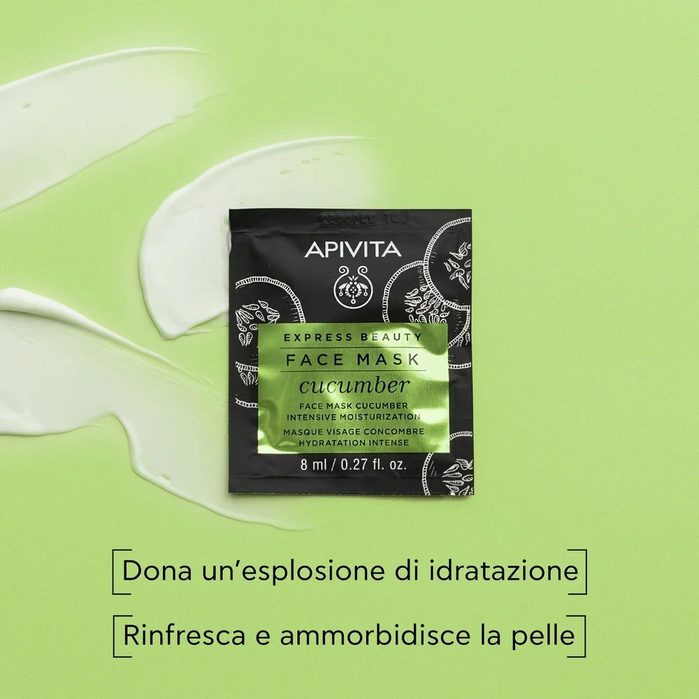 APIVITA Apivita Express Komkommer Hydraterend Gezichtsmasker 2 x 8 ml