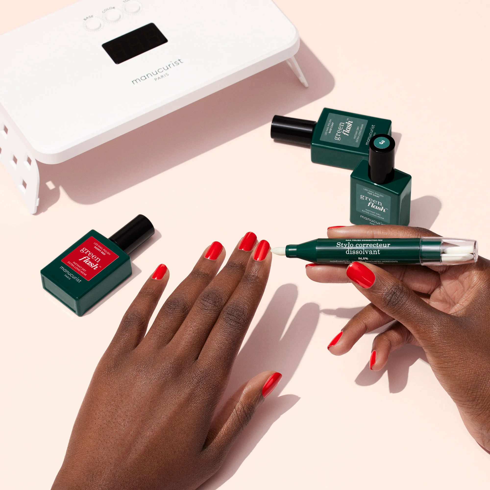 Unghie GREEN FLASH Kit Mani con Lampada a LED 36W - Cofanetto Make Up, Smalto