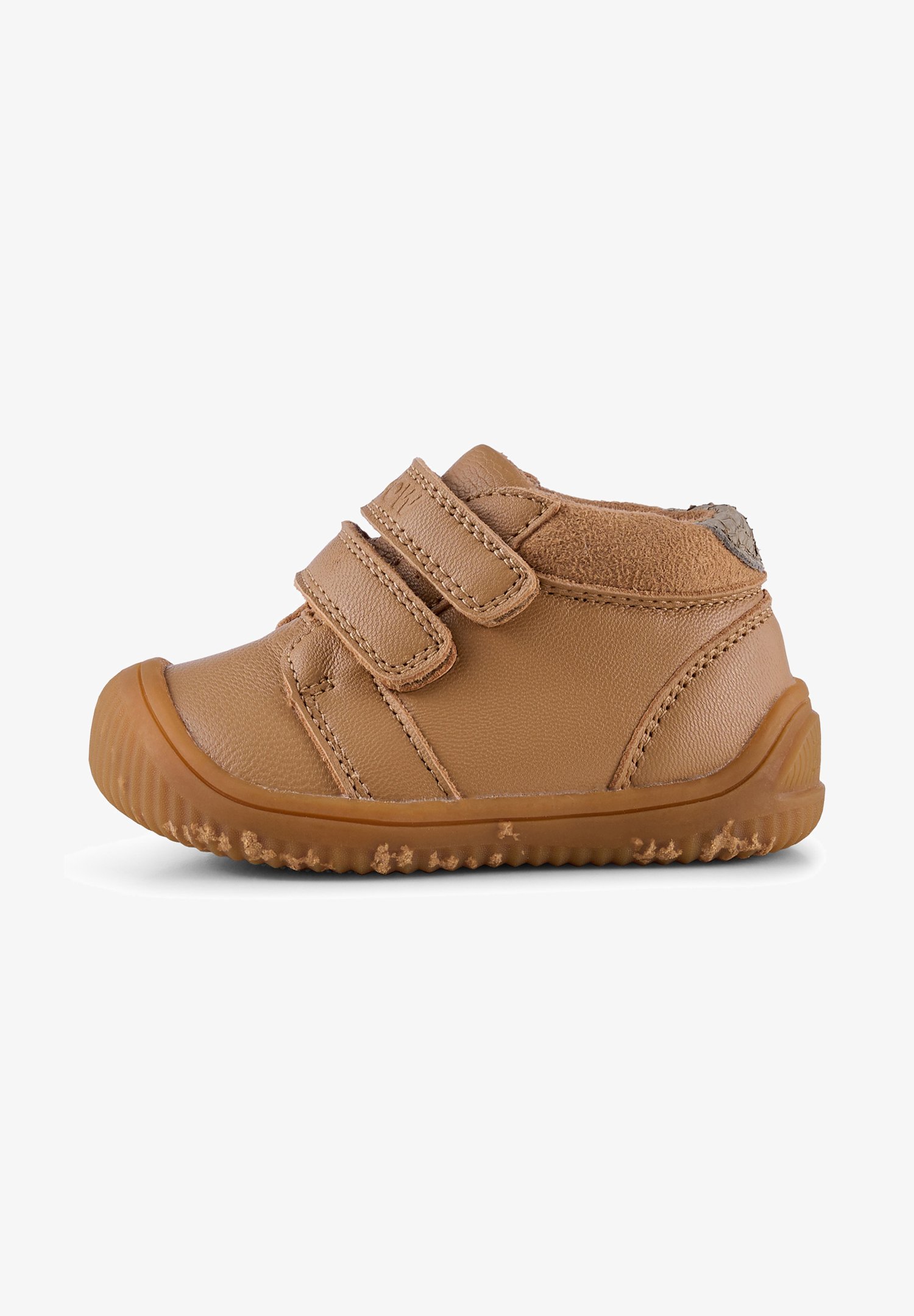 Drevené topánky TRISTAN s remienkom - koňakové