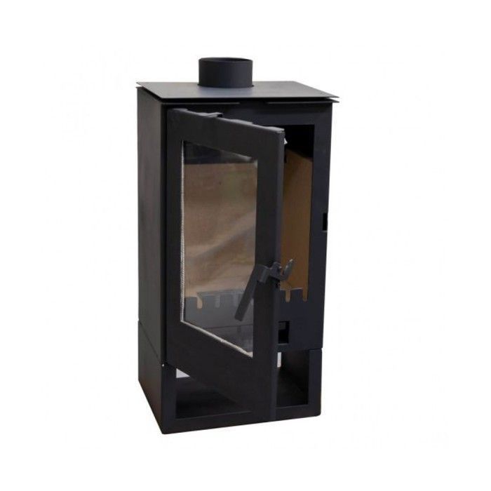 Estufa de leña ALAZ K8M – 9 kW, troncos de hasta 50 cm, alta eficiencia A+