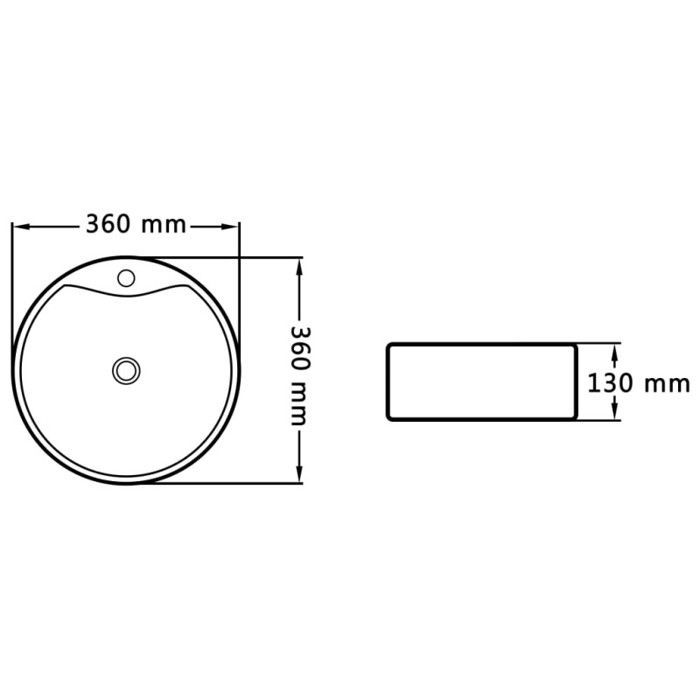 Lavabo vidaXL con rebosadero, lavabo de encimera, fregadero de baño, cuarto de ducha, cabina de inodoro, hogar 143911