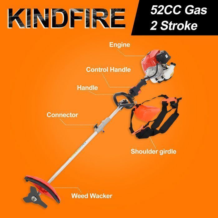 4-in-1 Brushcutter - BIPLUT - 52cc, 40-Tooth Blade, 10