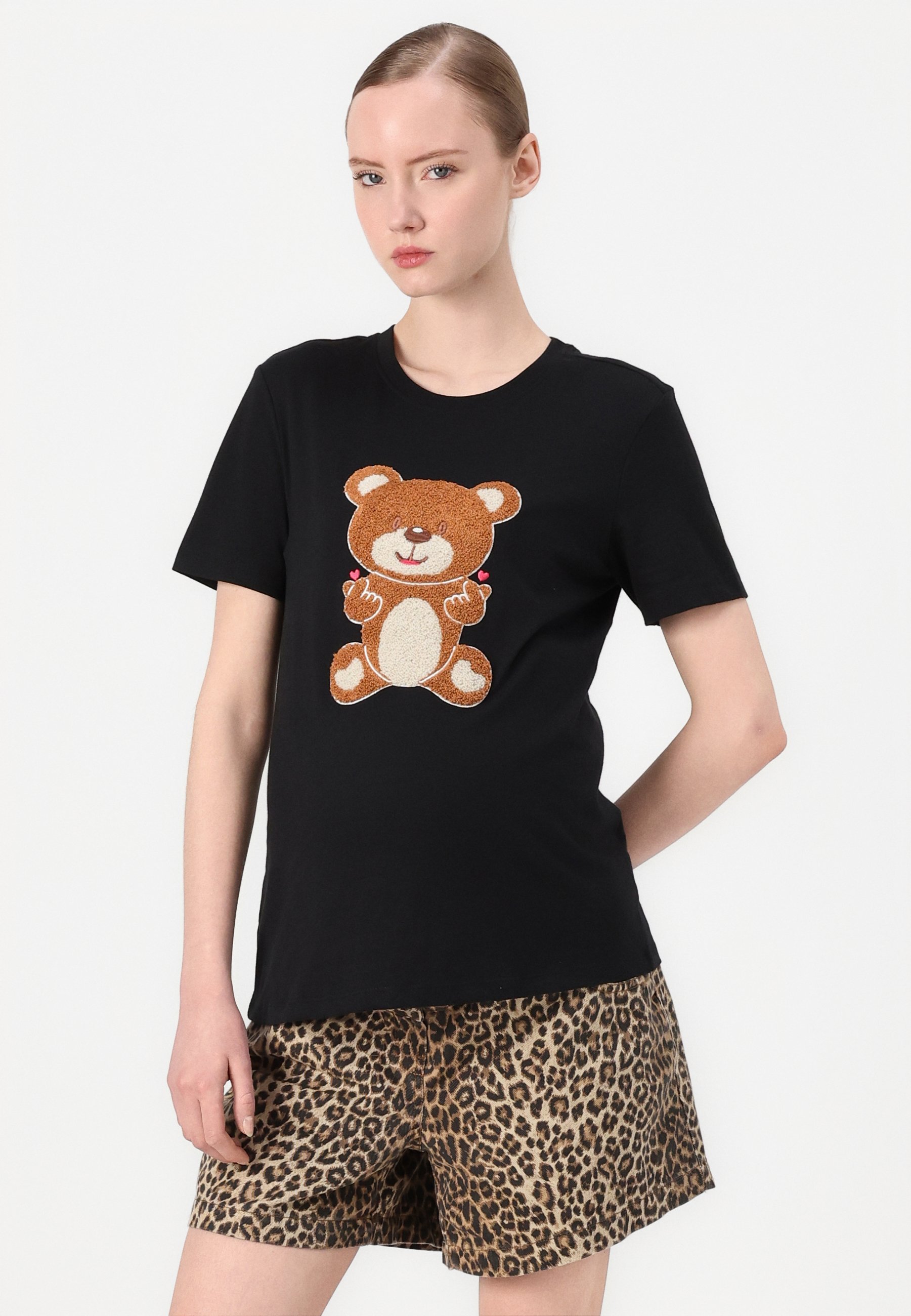 ONLY MATERNITY OLMTERESA LIFE TEDDY - Maglietta stampata - nera