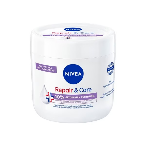 NIVEA Repair & Care kūno kremas be kvapiklių, 400 ml