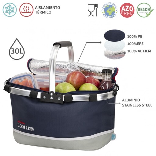  Cesta Térmica Picnic Plegable 30l Active Cooler