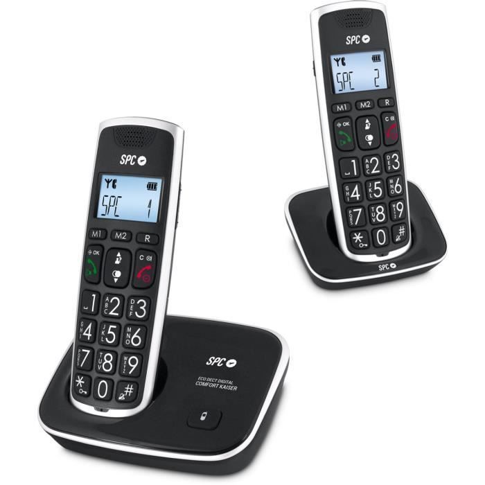 SPC 7609N DECT DUO Phone with Large Buttons, AG20 ID LCD E