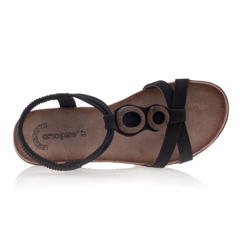 Schwarze Damensandalen / Zehenfreie Schuhe