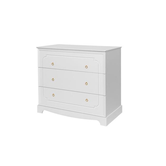 Commode à langer 3 tiroirs Bellamy - Royal - 103 x 50 x 90cm - Blanc