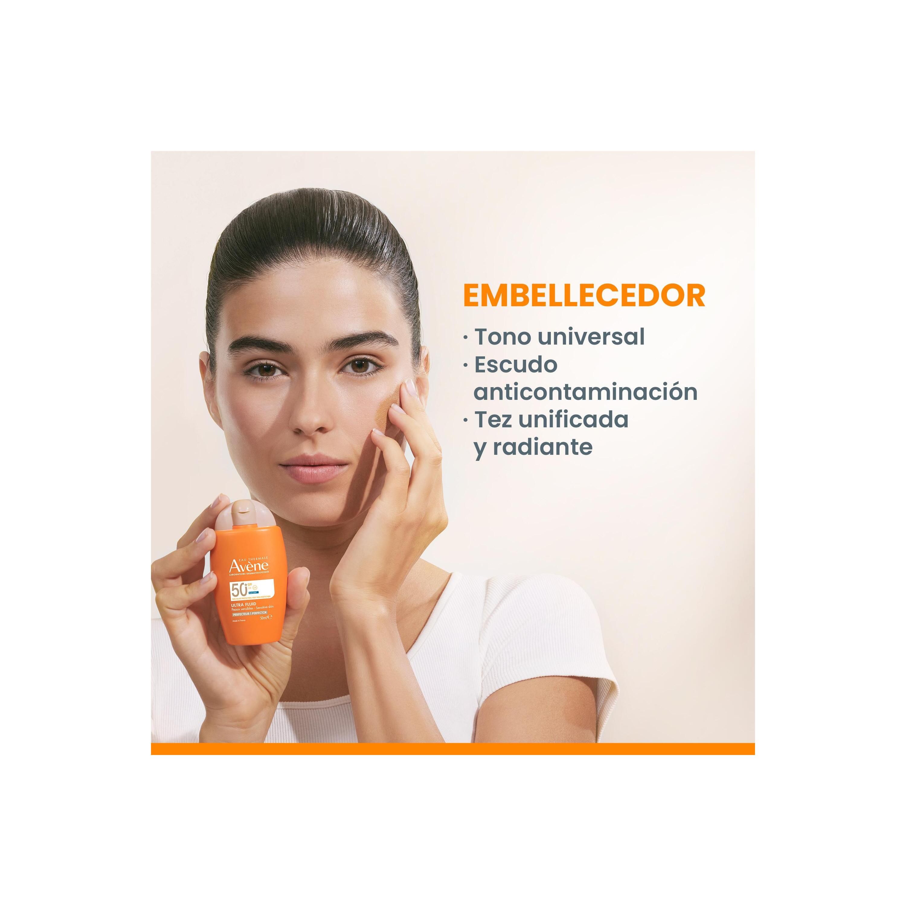Terminis vanduo „Ultra Fluid Invisible Matte Perfect SPF 50“ Apsauga nuo saulės jautrioms vietoms