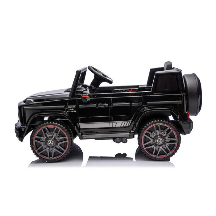 Coche eléctrico infantil de 12 V con efectos de sonido y luz, Mercedes-Benz G63 - 110 x 69 x 56,5 cm, negro