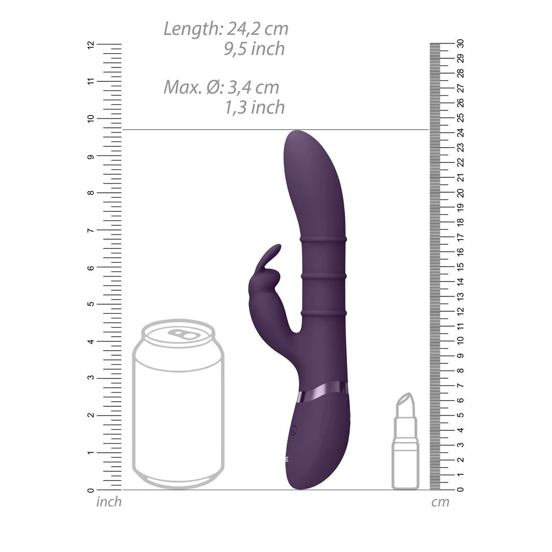 Vibrator Vive by Shots Sora gor in dol s stimulacijskimi obroči Vibratorji
