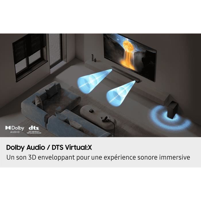 SAMSUNG HW-B630F/ZA - Barra de sonido de 3.1 canales - Subwoofer inalámbrico de 6.5'' - HP Central - Adaptive Sound Lite