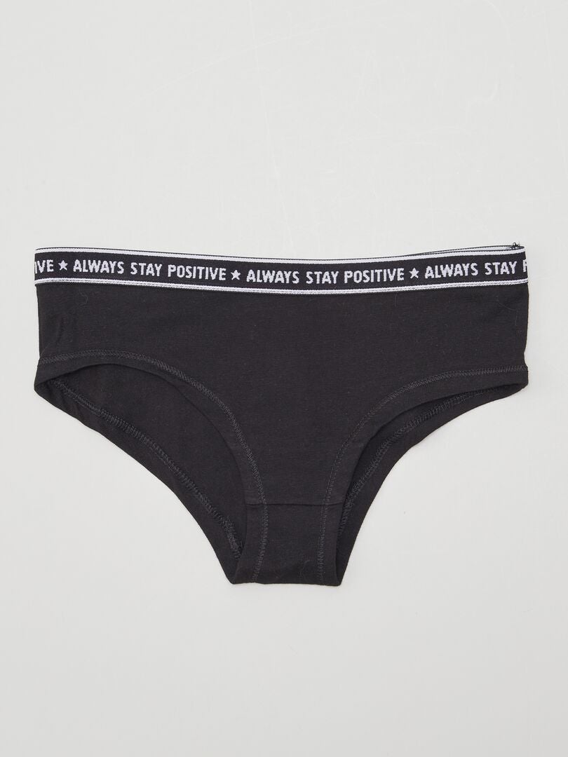 Conjunto de 3 pantalones culotte elásticos - NEGRO