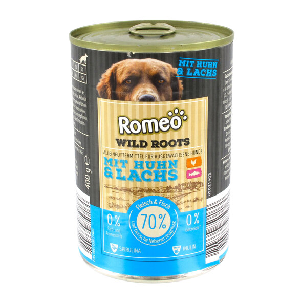 Hrană umedă pentru câini Wild Roots cu pui și somon, 12 x 400 g