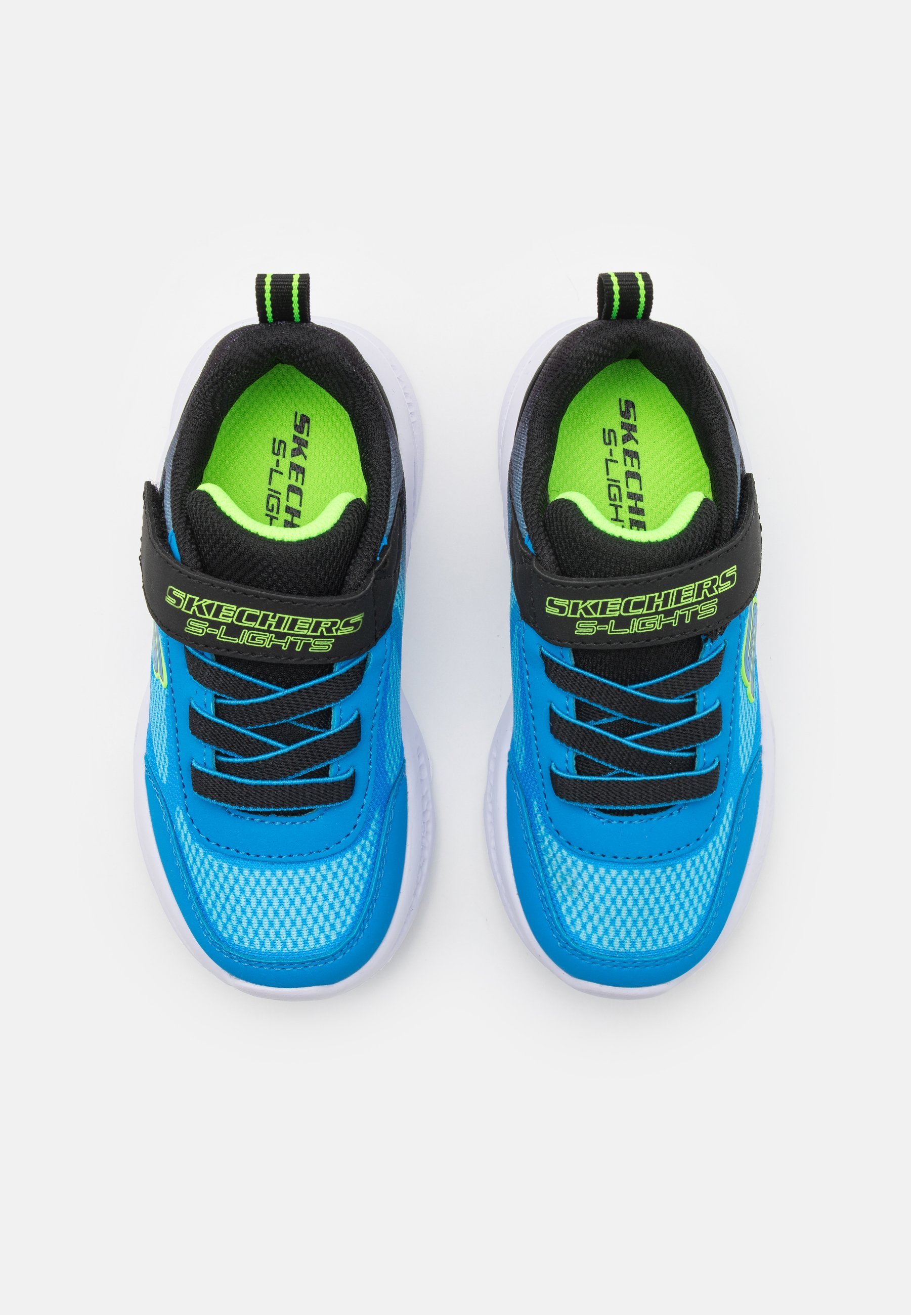 Skechers METEOR-LIGHTS - Sneakers - zwart/blauw/limoengroen