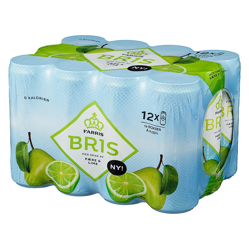 Farris Farris Bris 12-pakning 0,33 l eske pære/lime