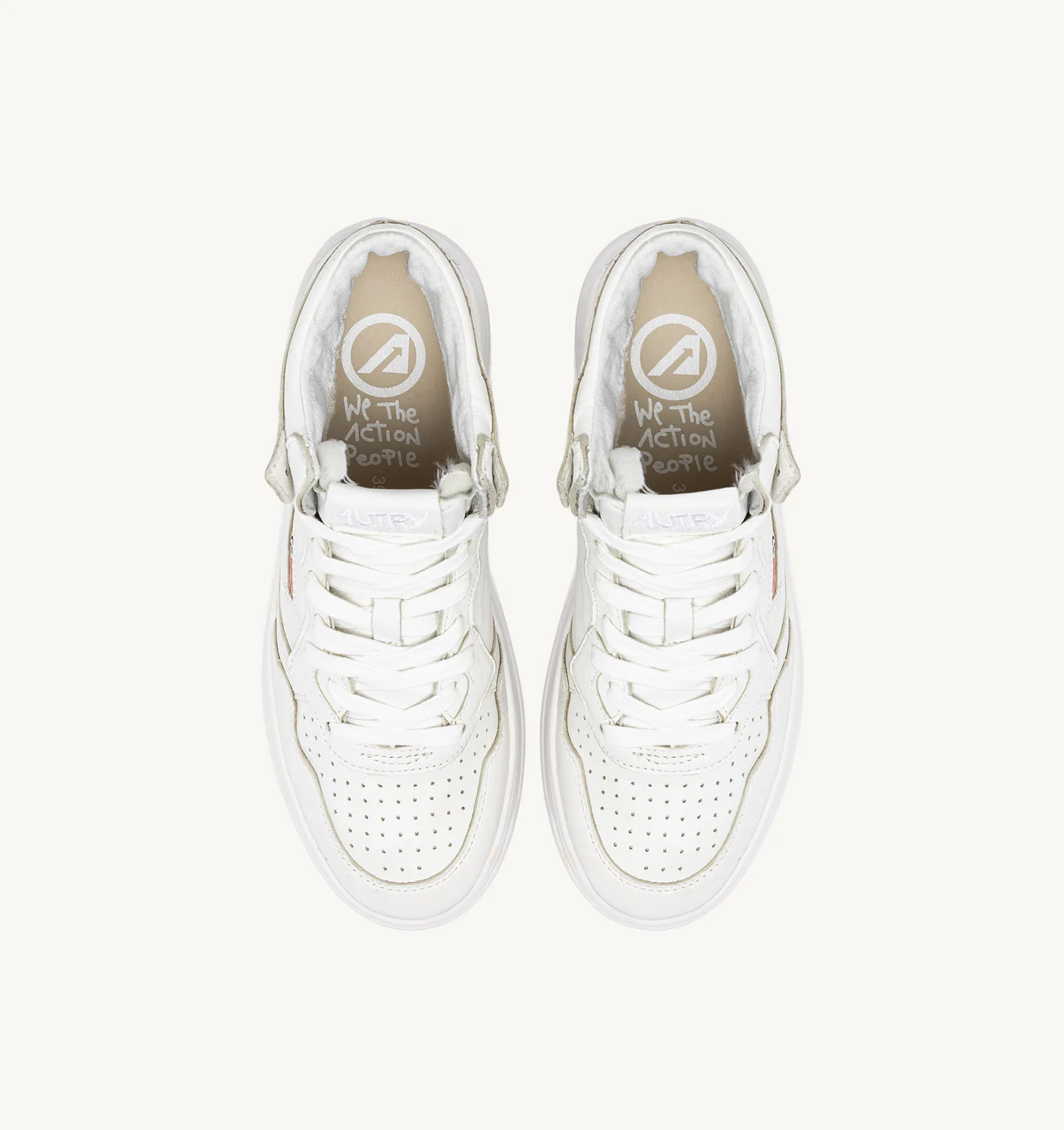 TENIȘI MEDALIST MID DIN PIELE NAPPA CULOARE STONE WASHED