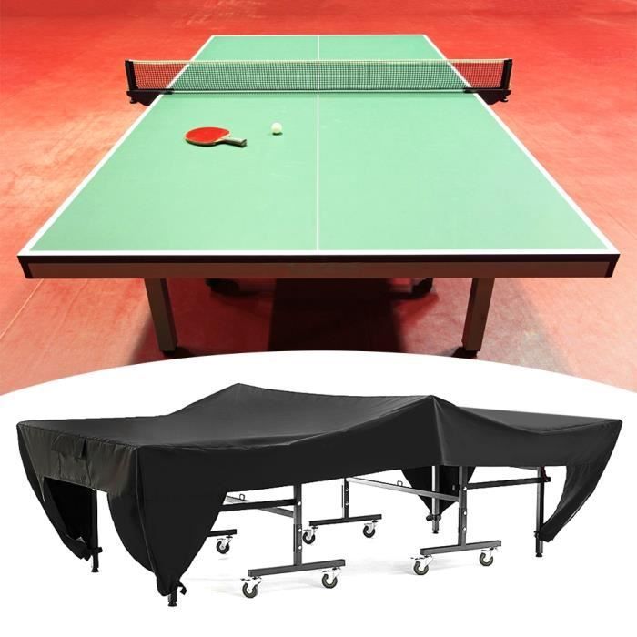 Funda para mesa de ping-pong - DUOKON - Negra - Impermeable - Resistente al polvo - 280x153x73cm