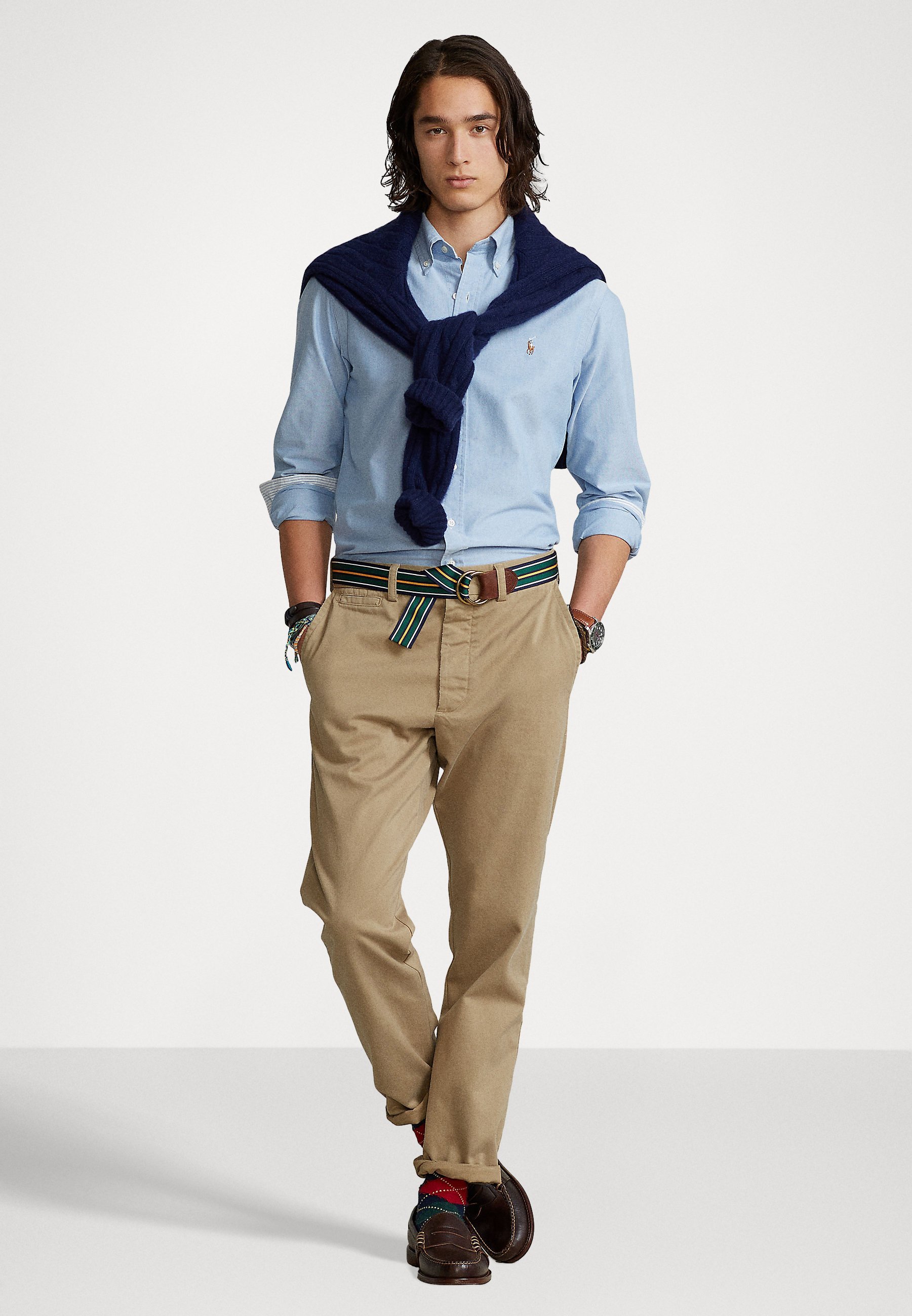 Polo Ralph Lauren SLIM FIT OXFORD - Πουκάμισο - μπλε