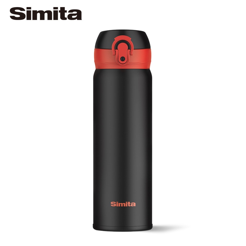 Termos próżniowy Simita, termos ze stali nierdzewnej, termos z podwójną ścianką, butelka na wodę, kubek do kawy, do biura, domu i miejsca pracy, 500 ml