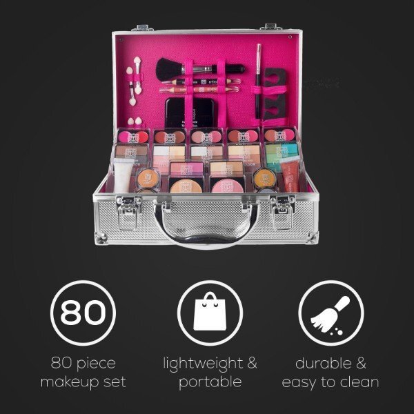 Θήκη μακιγιάζ Envie 80 τεμ. - Ασημί