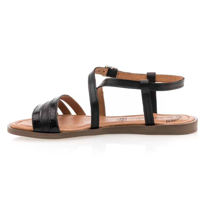 Svarte sandaler / sko med åpen tå til dame