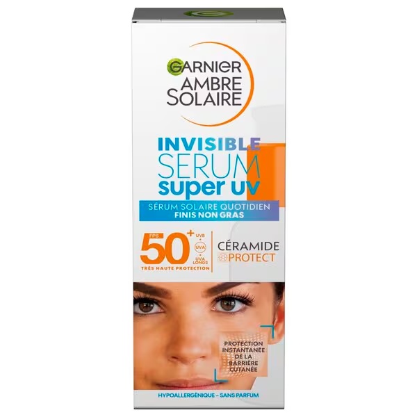 Garnier Ambre Solaire Invisible Super UV SPF50+ Ceramide Protect serum za obraz<br>30 ml
