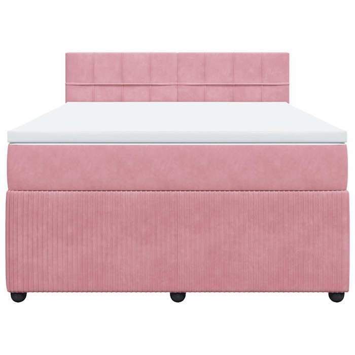 Struttura letto con materasso - Maison Exclusive - 140x200 cm - Velluto - Massimo relax