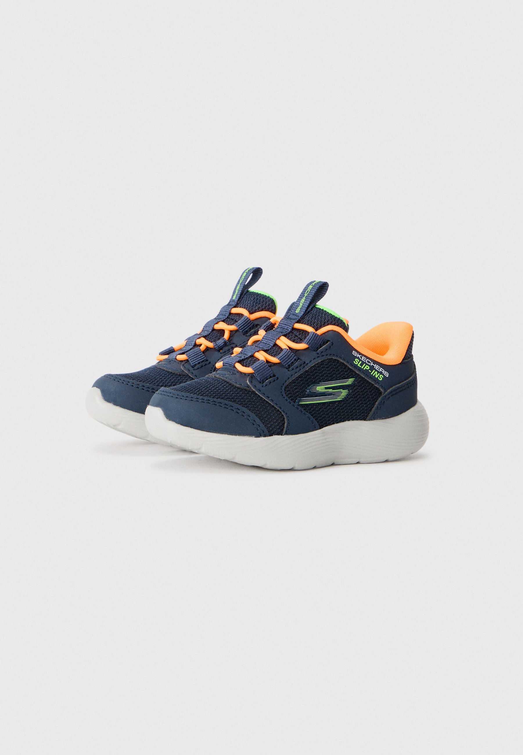 Skechers DYNA LITE - Scarpe da ginnastica - blu navy/arancione/verde lime