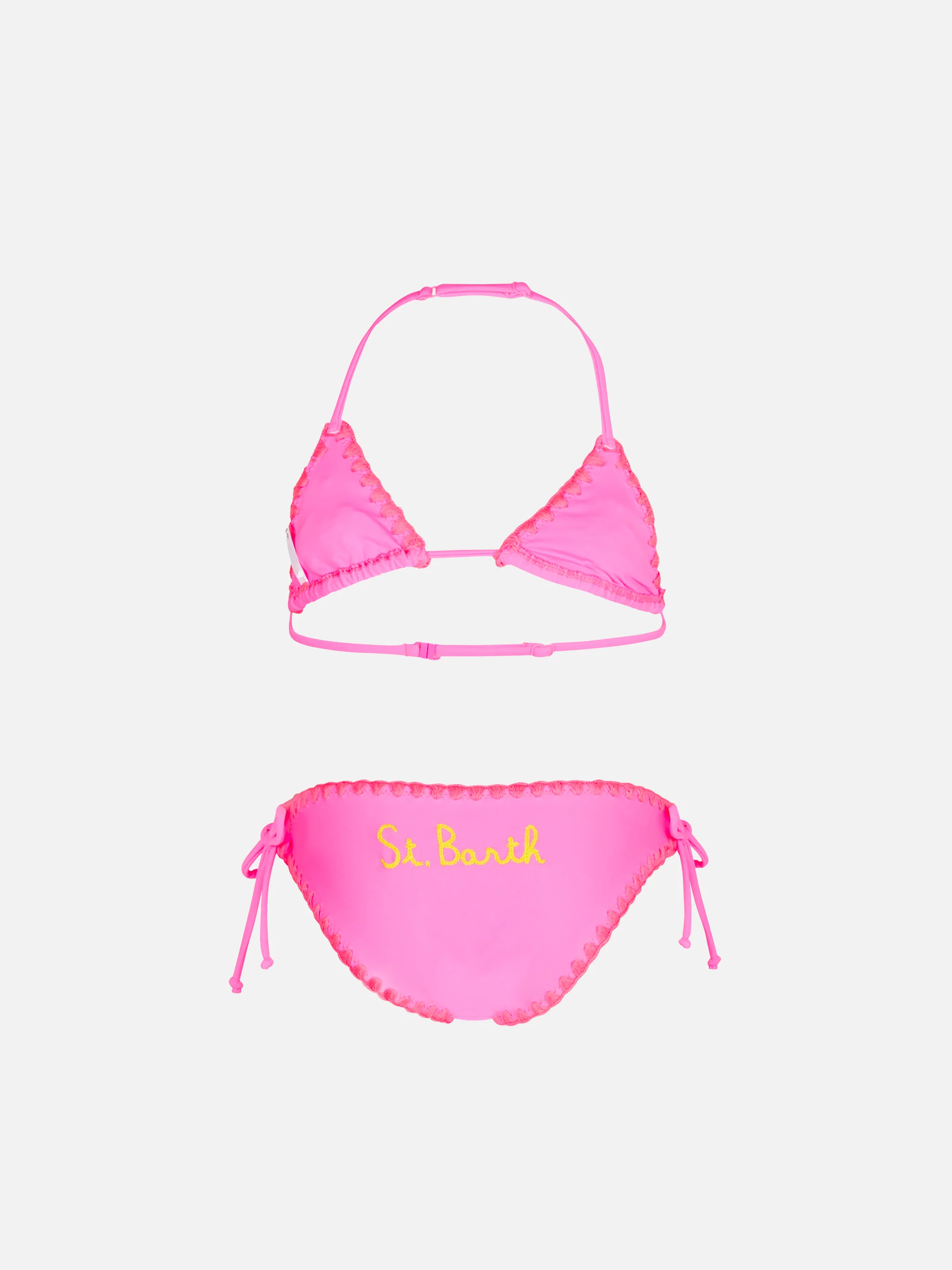 Triangel-Bikini für Mädchen mit gehäkeltem Enten-Applik