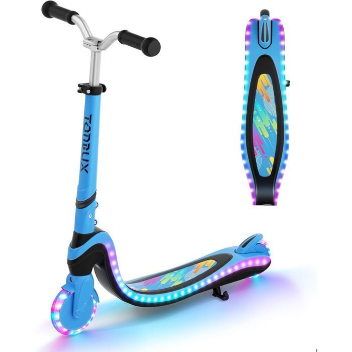 Children's Scooter - TONBUX - Light-Up Model - Adjustable Height - Polyurethane Wheels - Ages 3 to 12