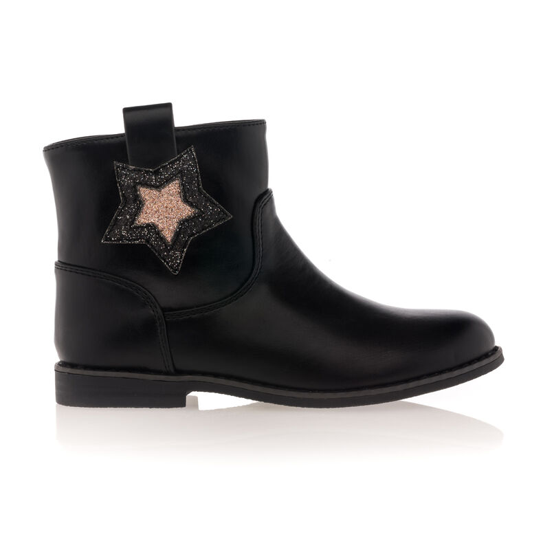 Schwarze Mädchenstiefel/Stiefeletten