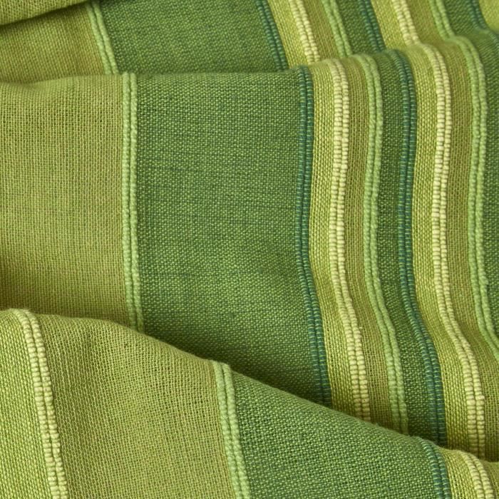 Manta a rayas para cama o sofá, verde Marruecos, 225 x 255 cm