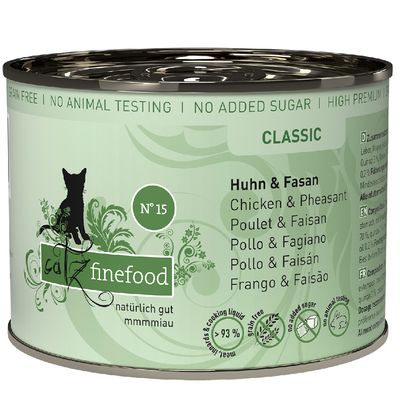 cibo per gatti finefood, confezione da 6 lattine da 200 g