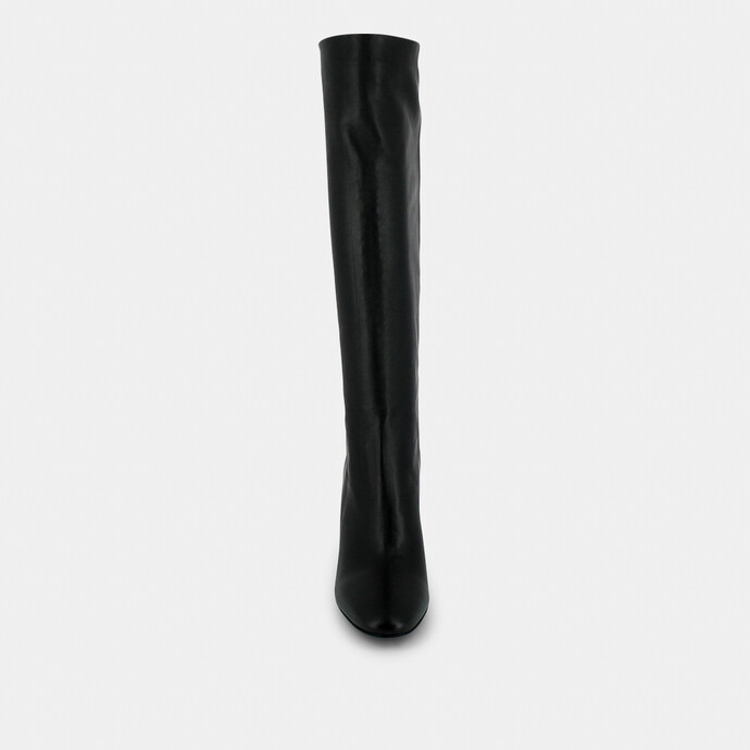 Bottes hautes  en cuir noir