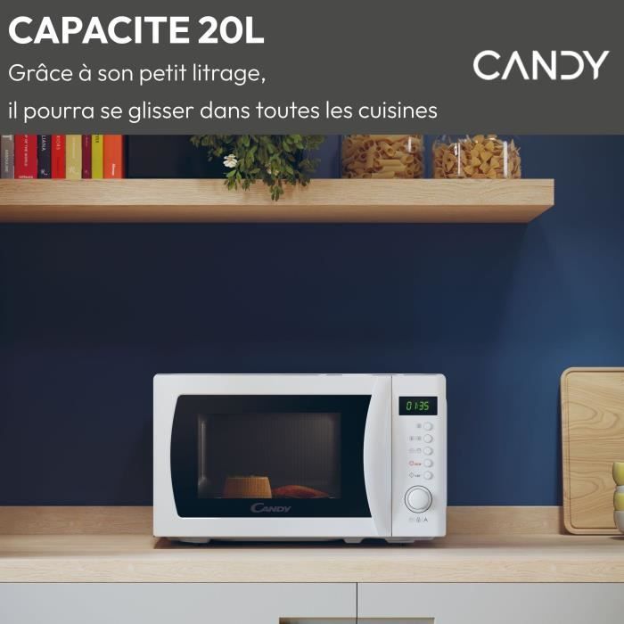 Candy Idea CMWA20SDLW 700W Digitale Magnetron 20L Wit - Ontdooifunctie - 5 Vermogensniveaus - 8 Automatische Programma's