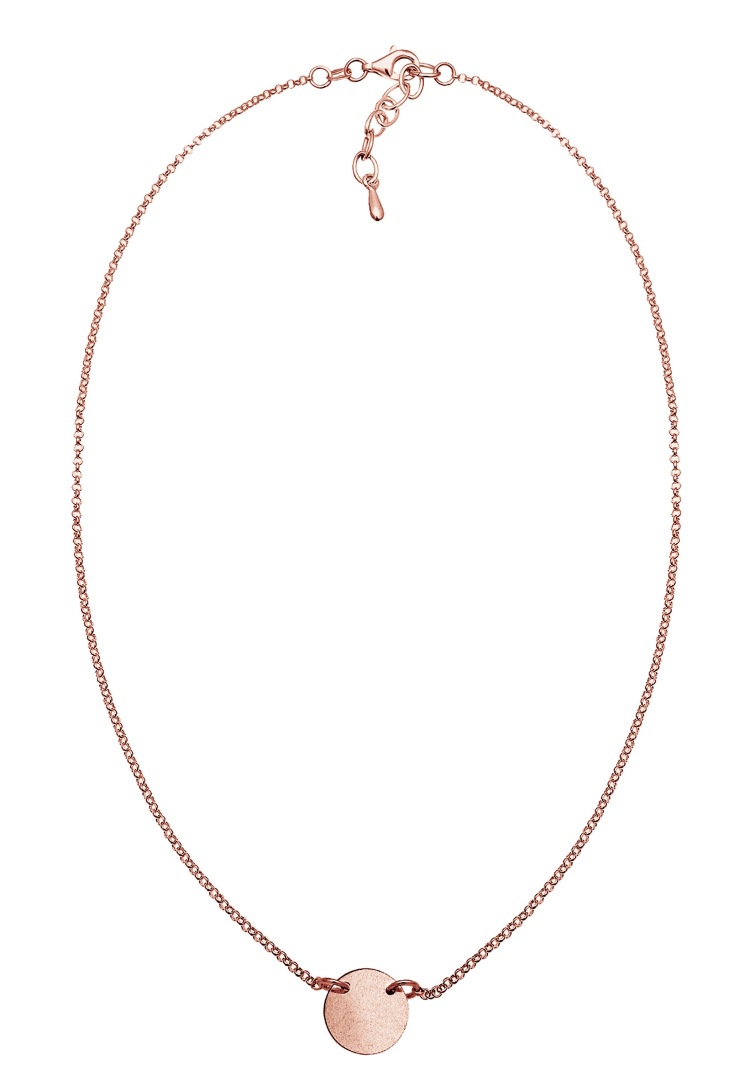 Elli Femme Choker Paillette Simple - (925/1000) Argent