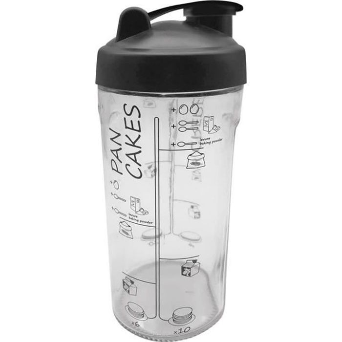 Shaker à crêpes et pancakes - Cookut - Miam - Transparent - Noir - Verre