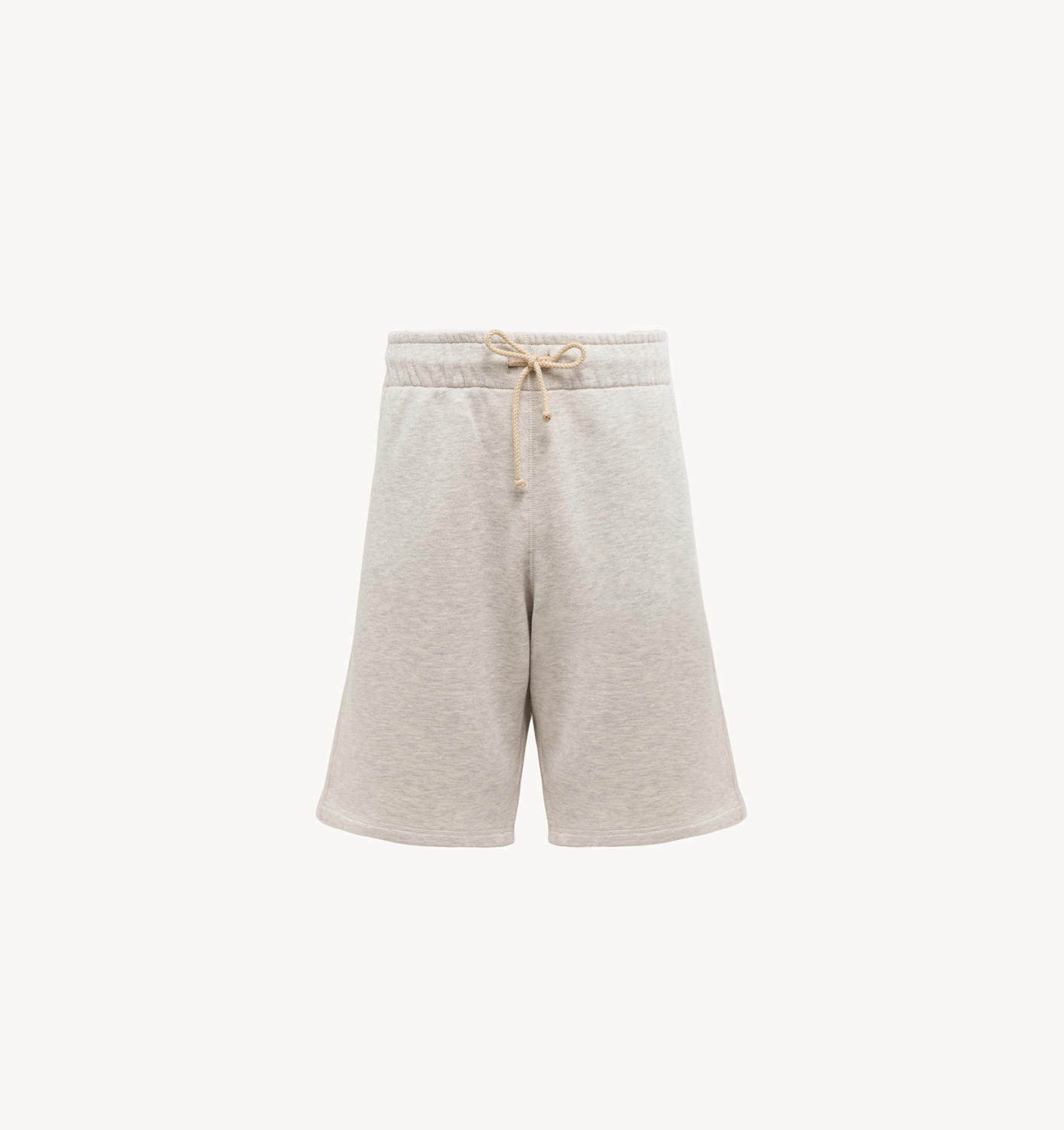 Pantaloni scurți lejeri din jerseu de bumbac periat, gri melanj