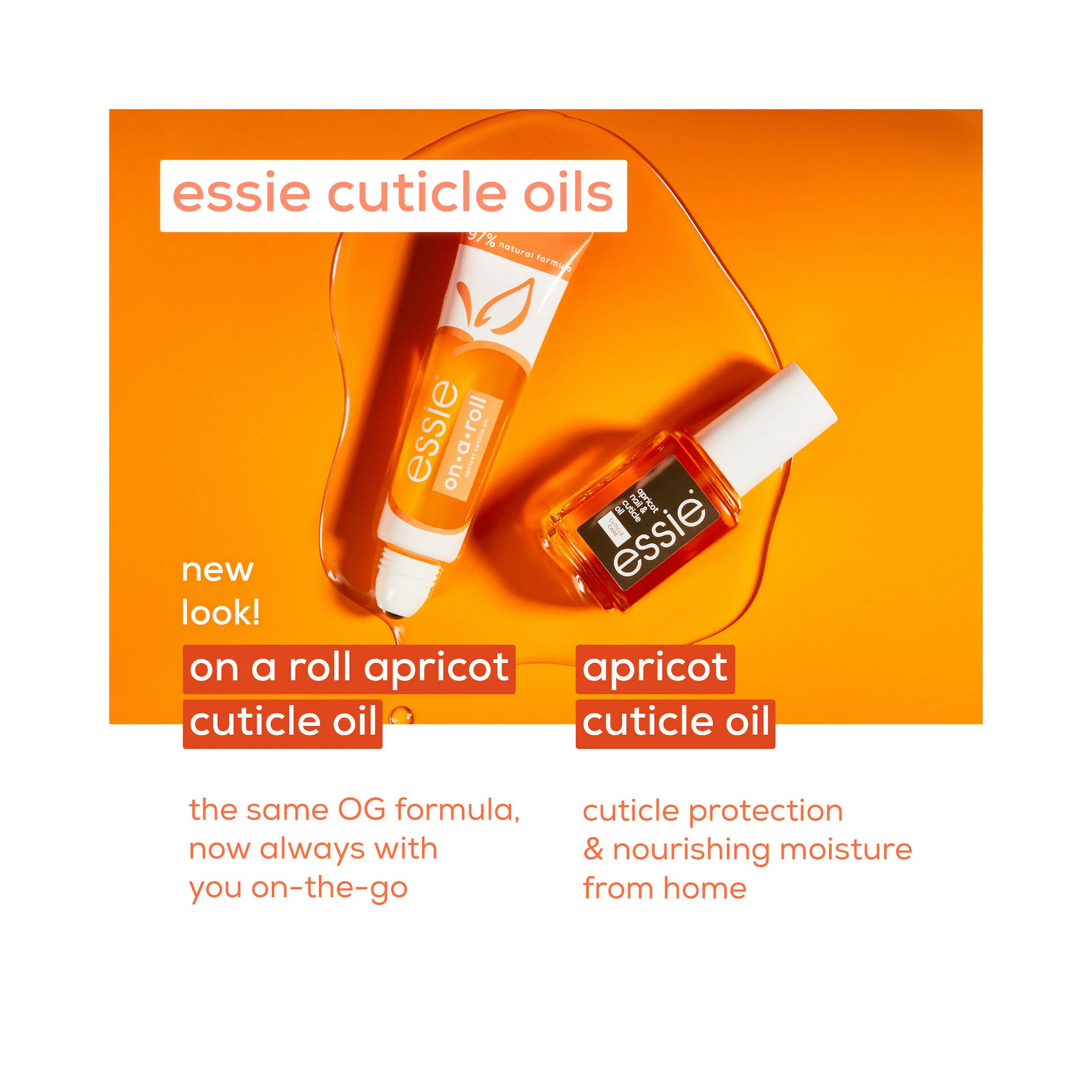 Ulei de unghii și cuticule On-A-Roll cu caisă - Essie