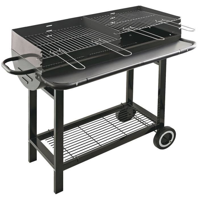 Colorado - Houtskool- of houtgestookte barbecue met dubbel grillrooster 41x27 cm