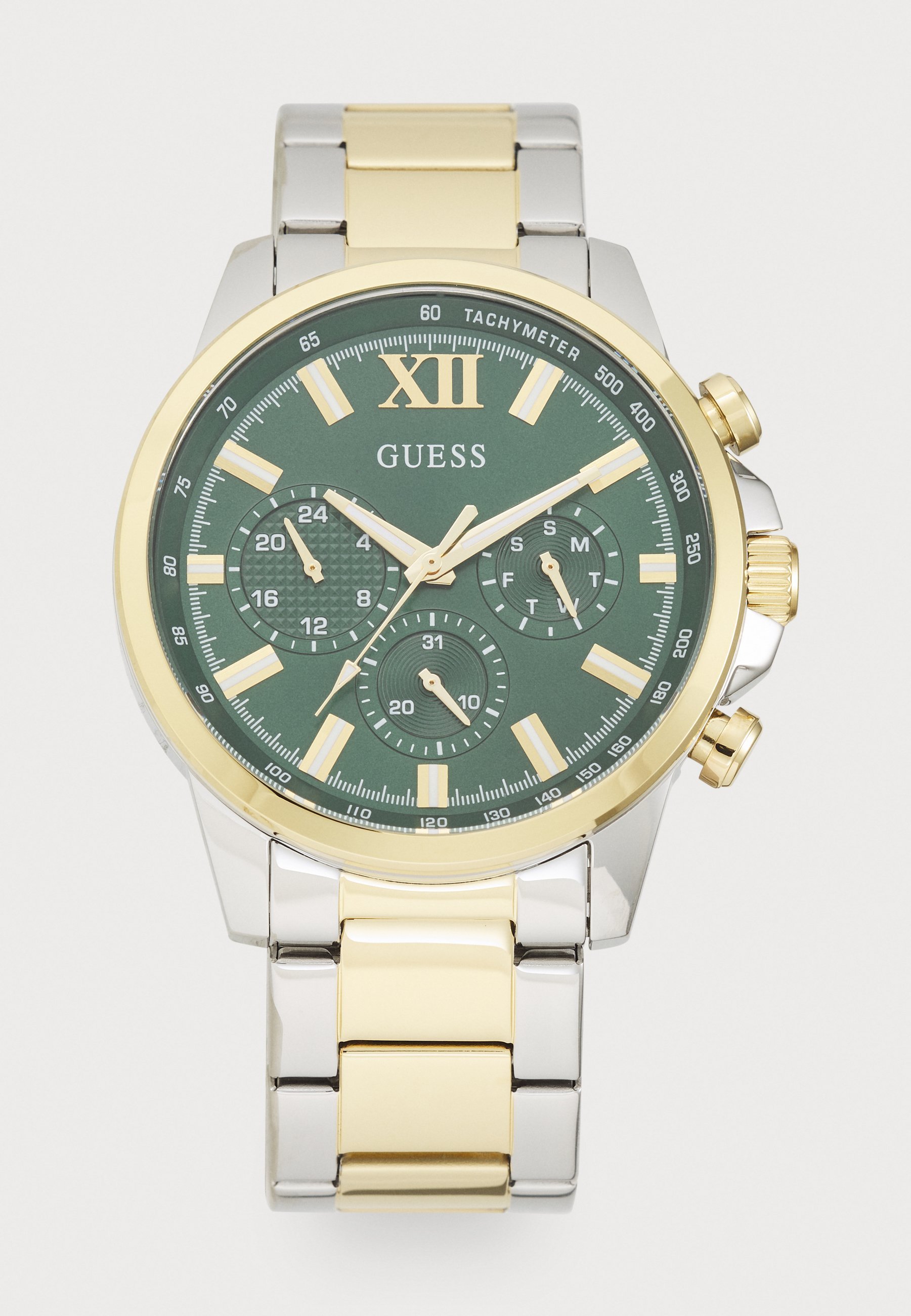 Guess WALKER - Chronograafhorloge - goudkleurig/zilverkleurig