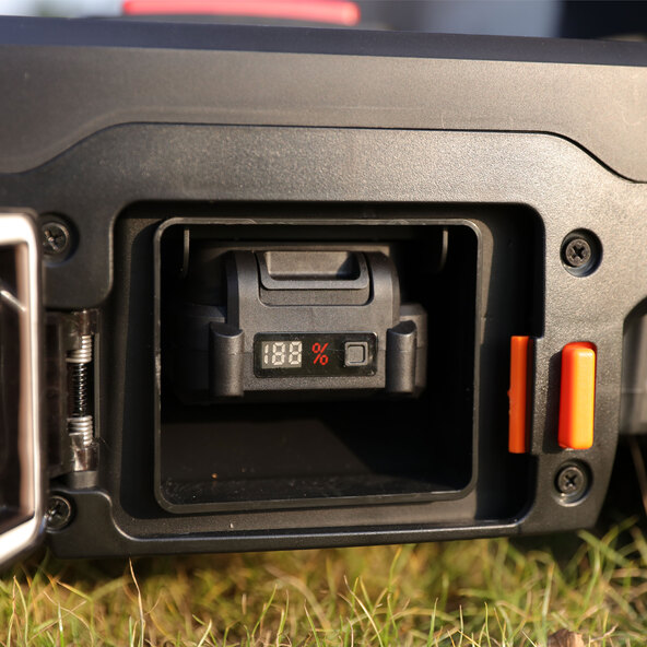 MB 800 robotic lawnmower, including mowing garage