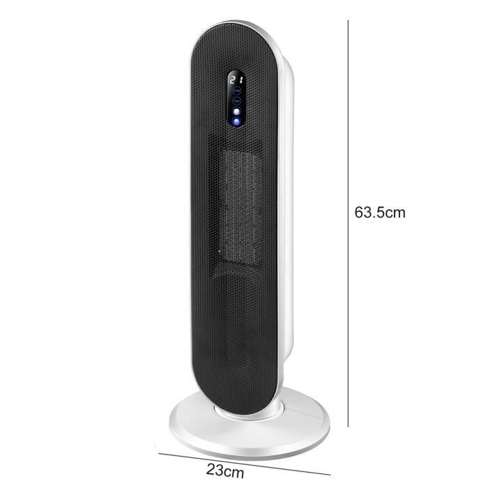 2000W Radiateur Soufflant Électrique Puissant Chauffage Rapide Télécommande avec Protection Contre Renversement et Surchauffe