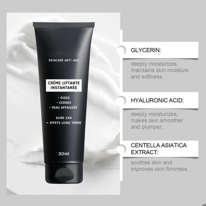 3Pc Creme Liftante Instantanée,Crème Lifting Instantanée pour le Visage,Lissage des rides et ridules du visage et du cou